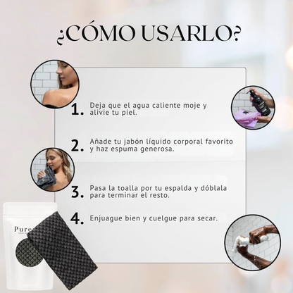 Purexan™ Toalla de Ducha Exfoliante