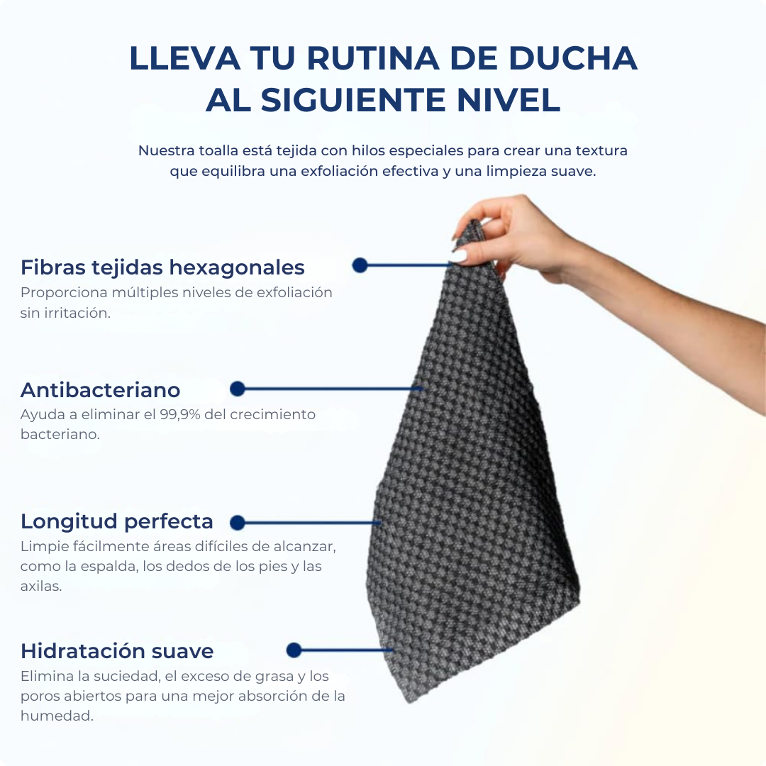 Purexan™ Toalla de Ducha Exfoliante