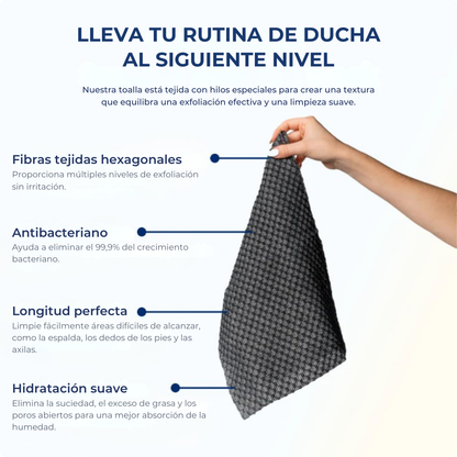 Purexan™ Toalla de Ducha Exfoliante